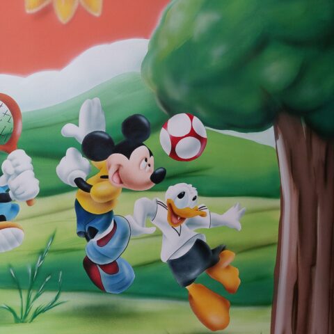 Mickey mouse τοιχογραφία