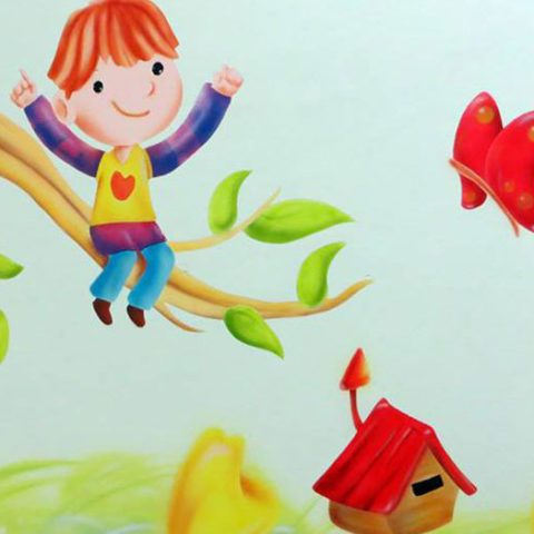 τοιχογραφία σε παιδικό σταθμό